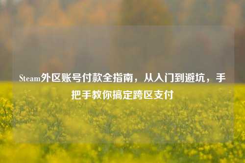 Steam外区账号付款全指南，从入门到避坑，手把手教你搞定跨区支付