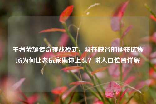 王者荣耀传奇挑战模式,藏在峡谷的硬核试炼场为何让老玩家集体上头?附入口位置详解
