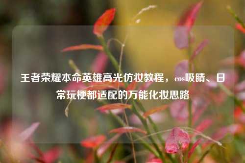 王者荣耀本命英雄高光仿妆教程,cos吸睛、日常玩梗都适配的万能化妆思路