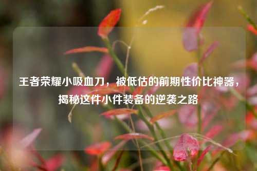 王者荣耀小吸血刀，被低估的前期性价比神器，揭秘这件小件装备的逆袭之路